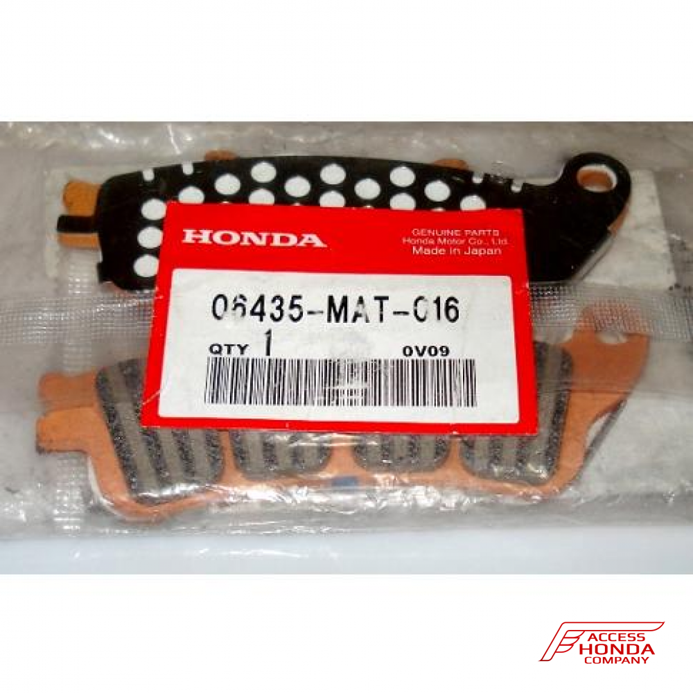 Оригинальные задние тормозные колодки для мотоцикла Honda 06435MAT016 (06435-MAT-016) Оригинальные задние тормозные колодки для мотоцикла Honda 06435MAT016 (06435-MAT-016)