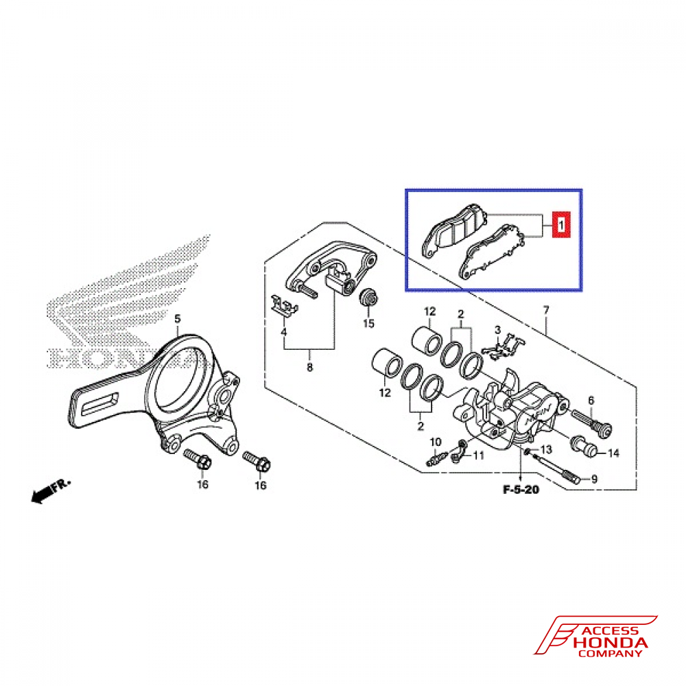 Оригинальные задние тормозные колодки для мотоцикла Honda (06435MJMD02) Оригинальные задние тормозные колодки для мотоцикла Honda (06435MJMD02)