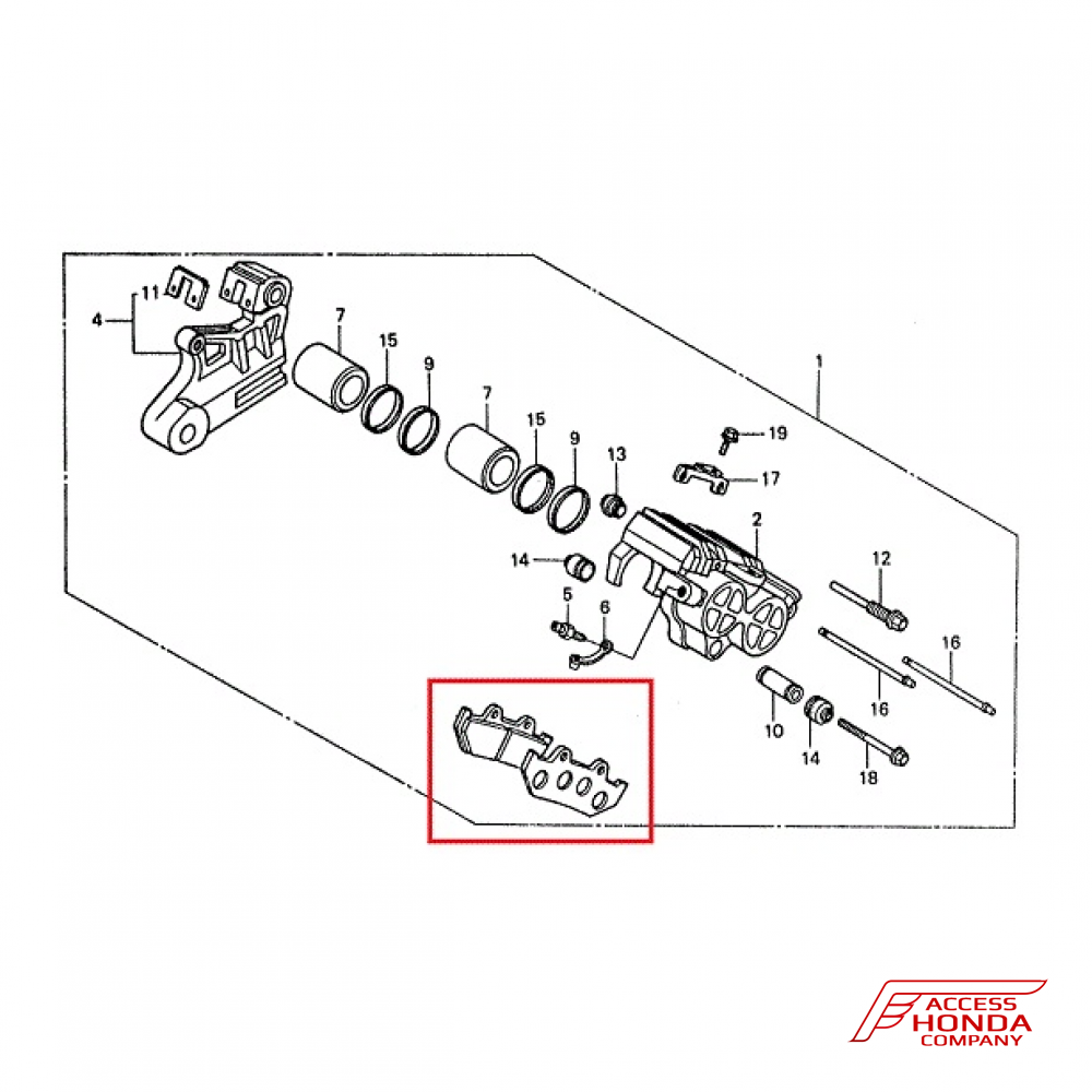 Оригинальные задние тормозные колодки для мотоцикла HONDA 43105MC7007 (43105-MC7-007) Оригинальные задние тормозные колодки для мотоцикла HONDA 43105MC7007 (43105-MC7-007)