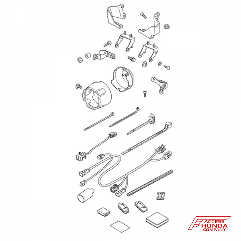 Оригинальный комплект адаптации противотуманных фар для мотоцикла Honda CRF1000L Africa Twin 08V70MJPG50 (08V70-MJP-G50) Оригинальный комплект адаптации противотуманных фар для мотоцикла Honda CRF1000L Africa Twin 08V70MJPG50 (08V70-MJP-G50)