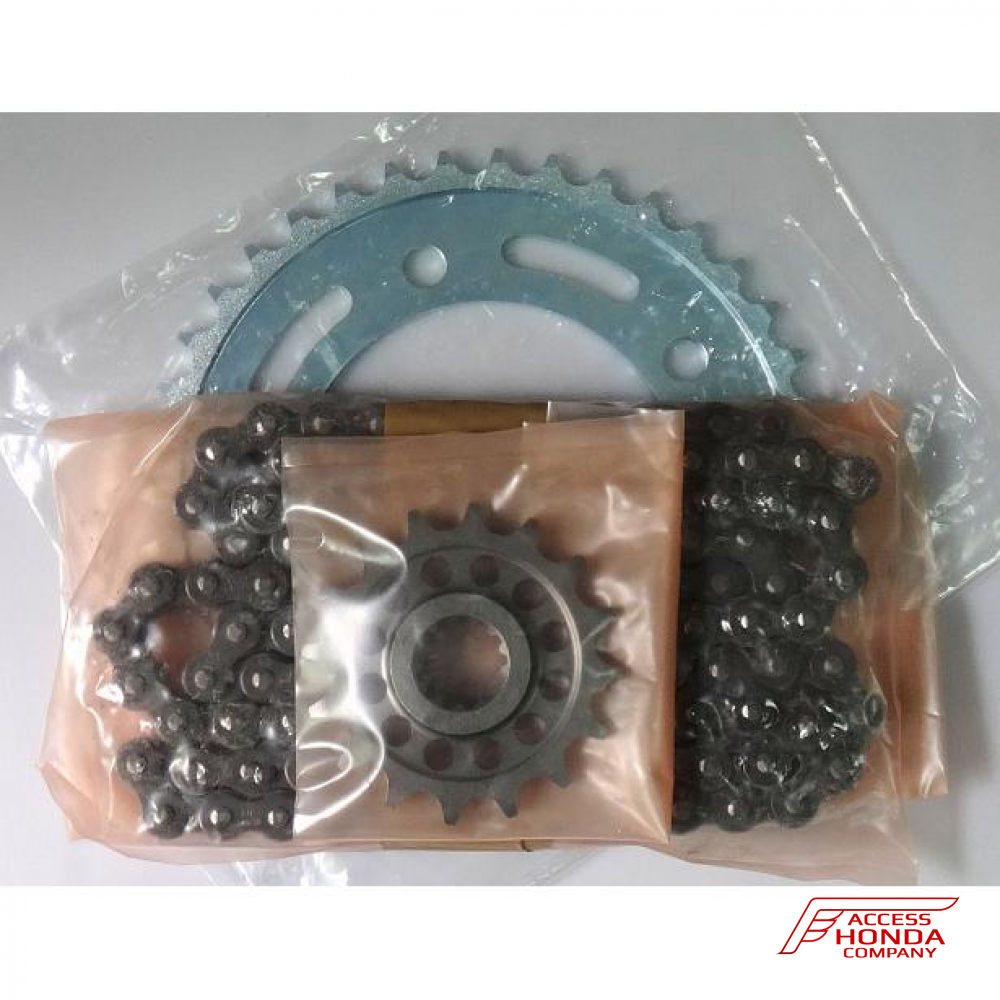 Оригинальный комплект из цепи и звёзд Honda 06406MATE01 (06406-MAT-E01) Оригинальный комплект из цепи и звёзд Honda 06406MATE01 (06406-MAT-E01)