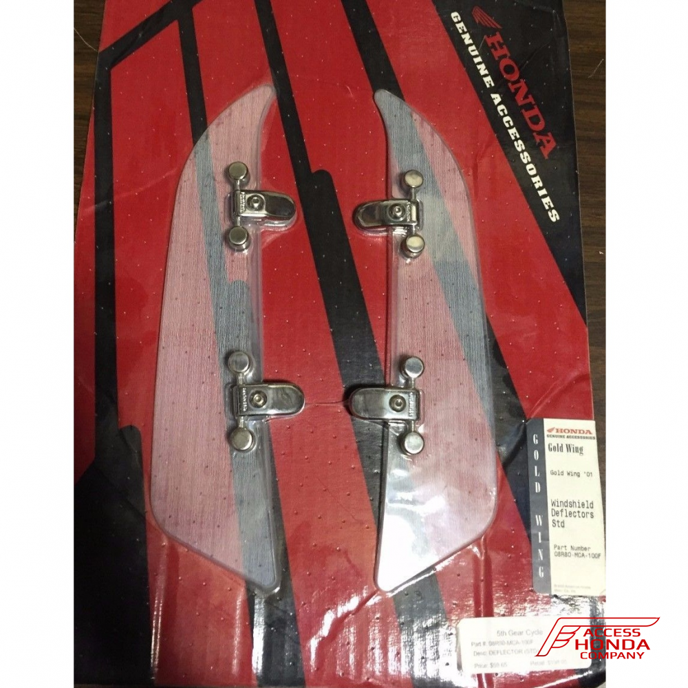 Оригинальный комплект стандартных дефлекторов ветрового стекла для мотоцикла Honda GL1800 Gold Wing '01-'11 08R80MCA800F (08R80-MCA-800F) Оригинальный комплект стандартных дефлекторов ветрового стекла для мотоцикла Honda GL1800 Gold Wing '01-'11 08R80MCA800F (08R80-MCA-800F)
