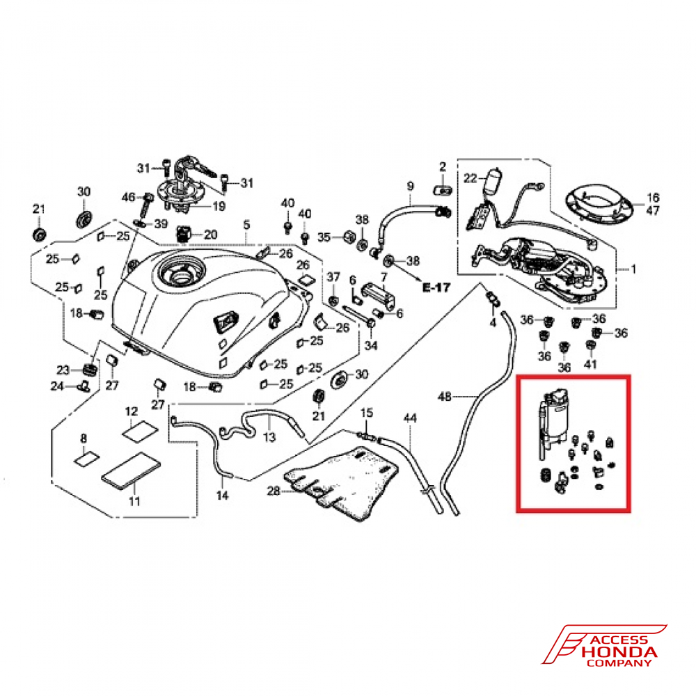 Оригинальный топливный фильтр Honda 16011MGC010 (16011-MGC-010) Оригинальный топливный фильтр Honda 16011MGC010 (16011-MGC-010)