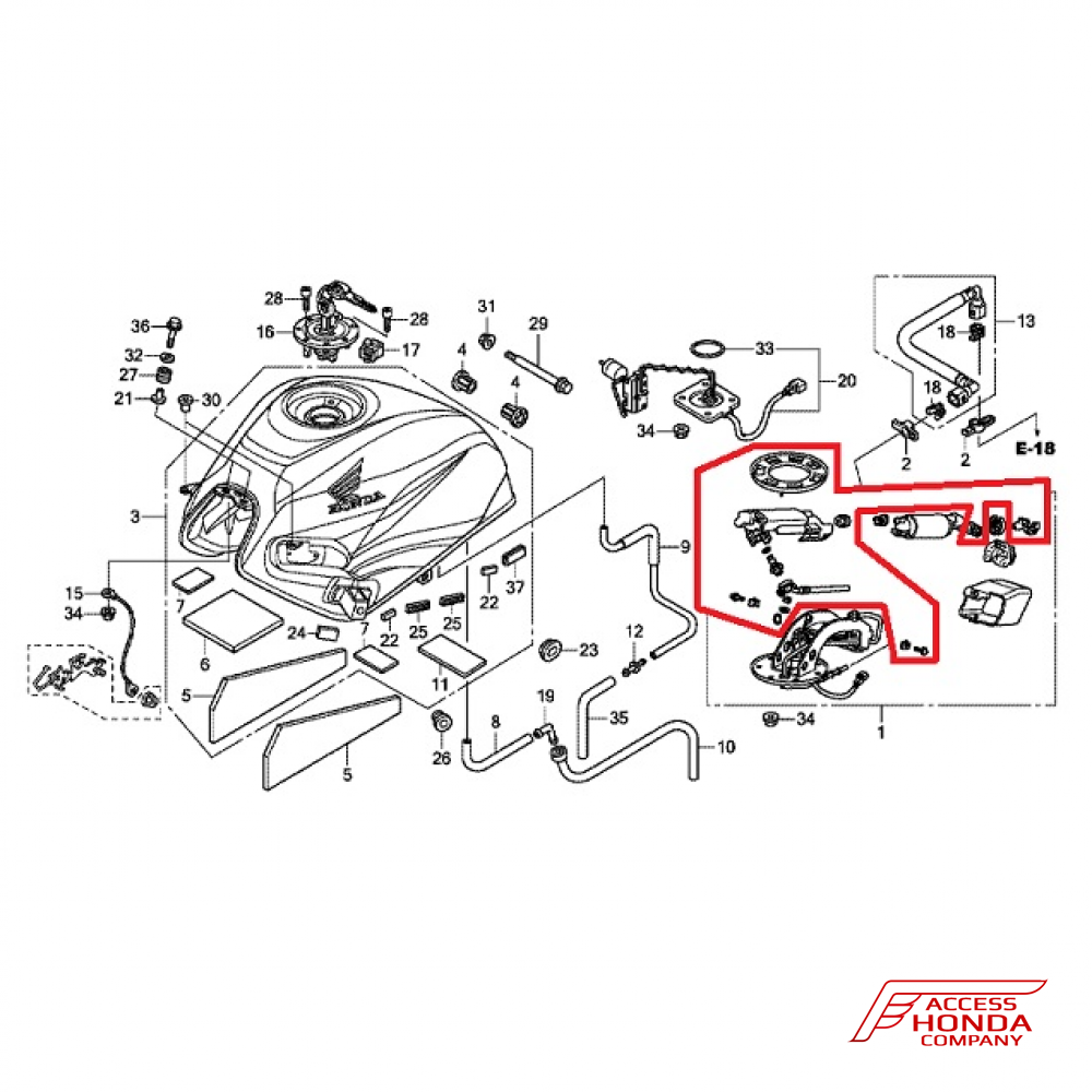 Оригинальный топливный фильтр Honda 16011MGJD01 (16011-MGJ-D01) Оригинальный топливный фильтр Honda 16011MGJD01 (16011-MGJ-D01)