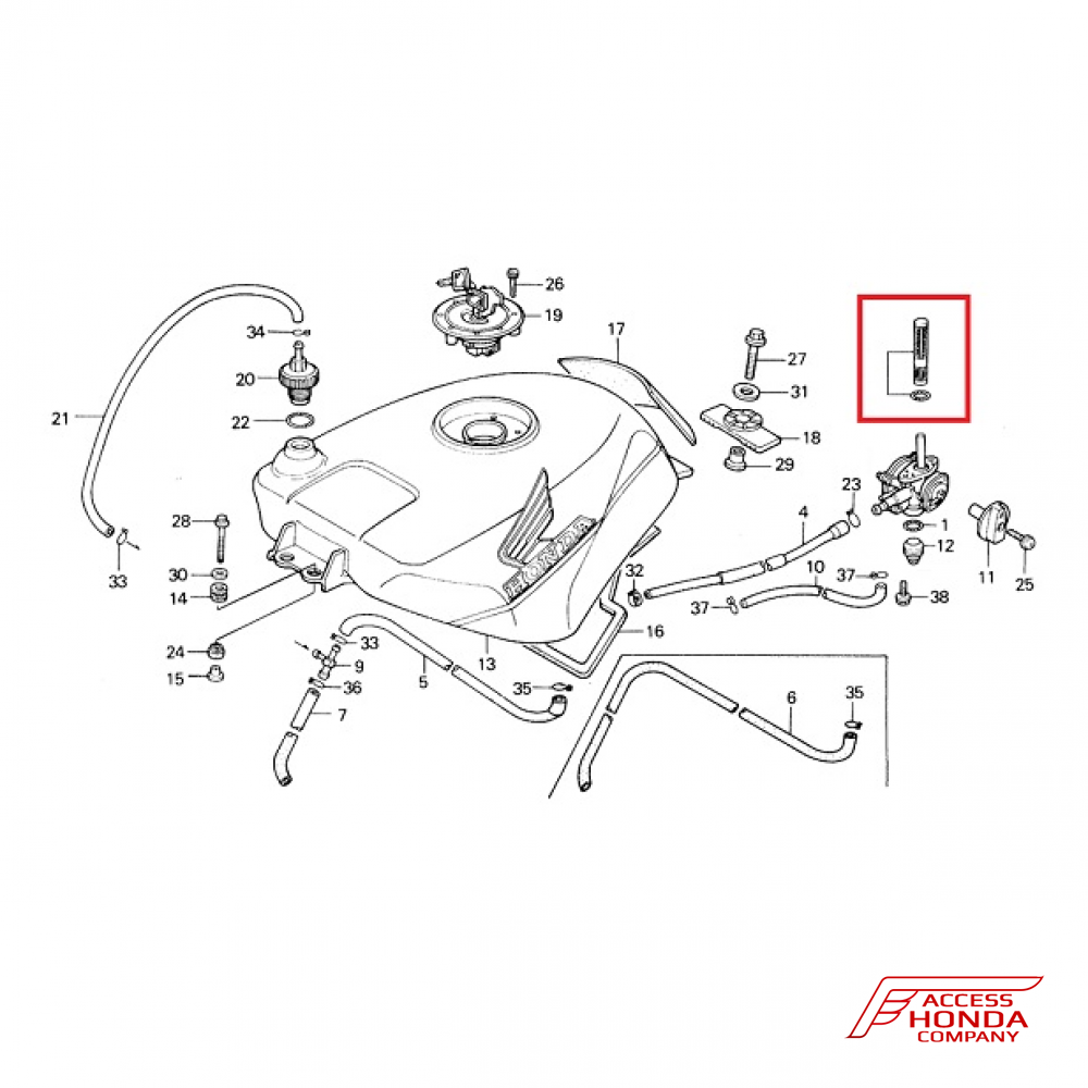 Оригинальный топливный фильтр для мотоцикла Honda 16952ML0004 (16952-ML0-004) Оригинальный топливный фильтр для мотоцикла Honda 16952ML0004 (16952-ML0-004)