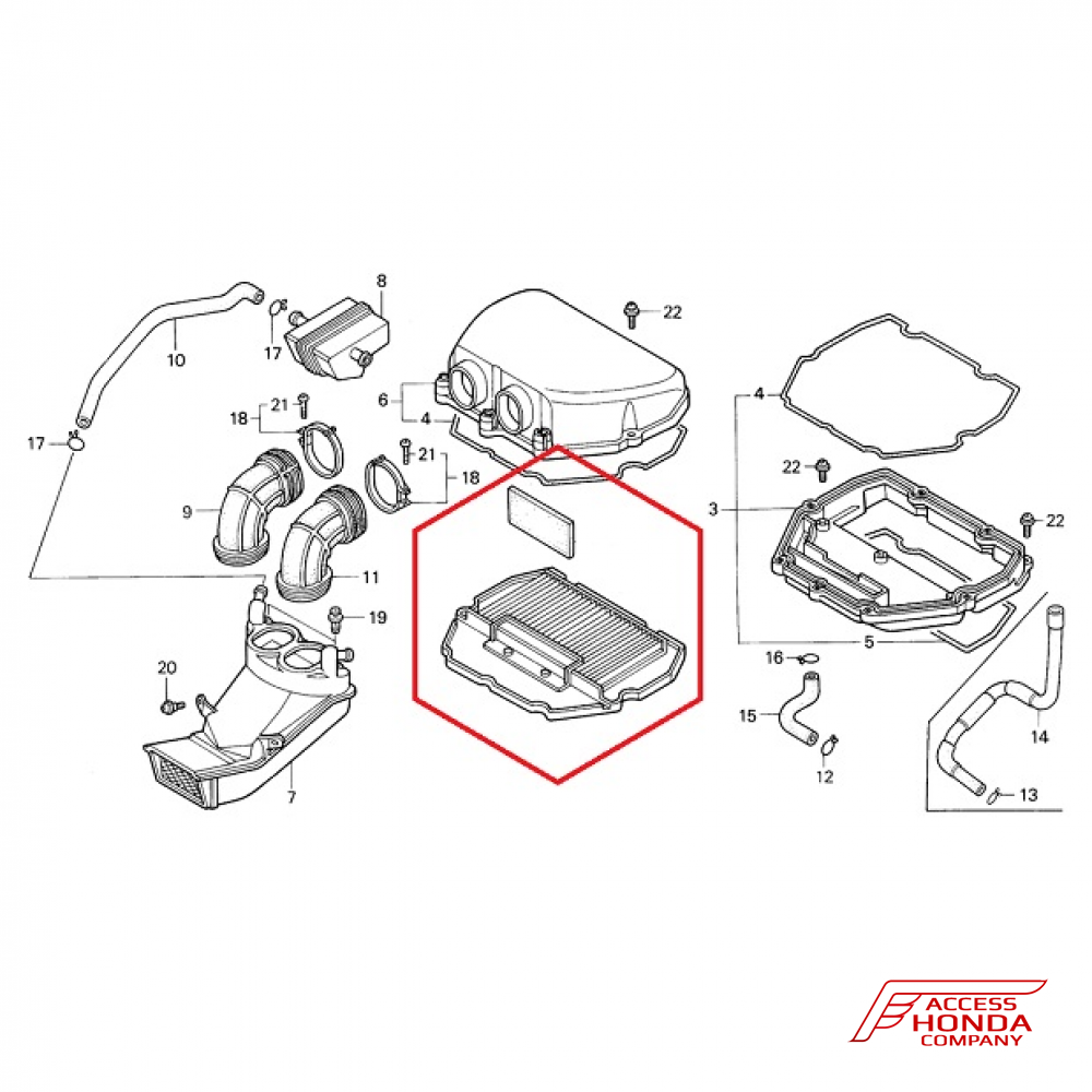 Оригинальный воздушный фильтр для мотоцикла HONDA 06170MAL600 (06170-MAL-600) Оригинальный воздушный фильтр для мотоцикла HONDA 06170MAL600 (06170-MAL-600)