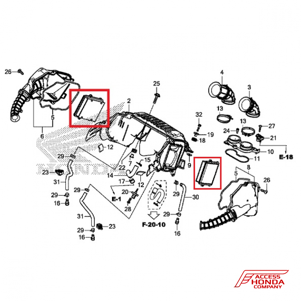 Оригинальный воздушный фильтр для мотоцикла Honda CRF1000L Africa Twin 2016- Оригинальный воздушный фильтр для мотоцикла Honda CRF1000L Africa Twin 2016-