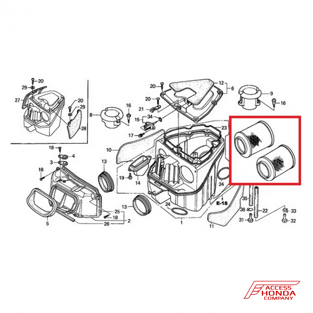 Оригинальный воздушный фильтр для мотоцикла HONDA 17235MCFD30 (17235-MCF-D30) Оригинальный воздушный фильтр для мотоцикла HONDA 17235MCFD30 (17235-MCF-D30)