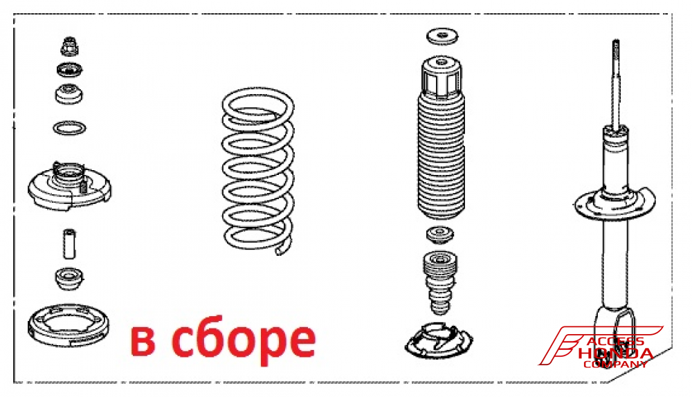Оригинальный задний амортизатор Honda Crosstour (10-13г.) Оригинальный задний амортизатор Honda Crosstour (10-13г.)