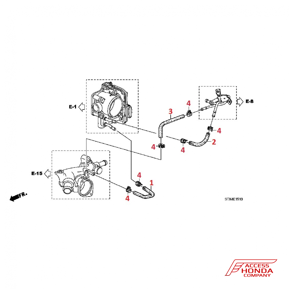 Патрубки охлаждения для Acura MDX 2 Патрубки охлаждения для Acura MDX 2