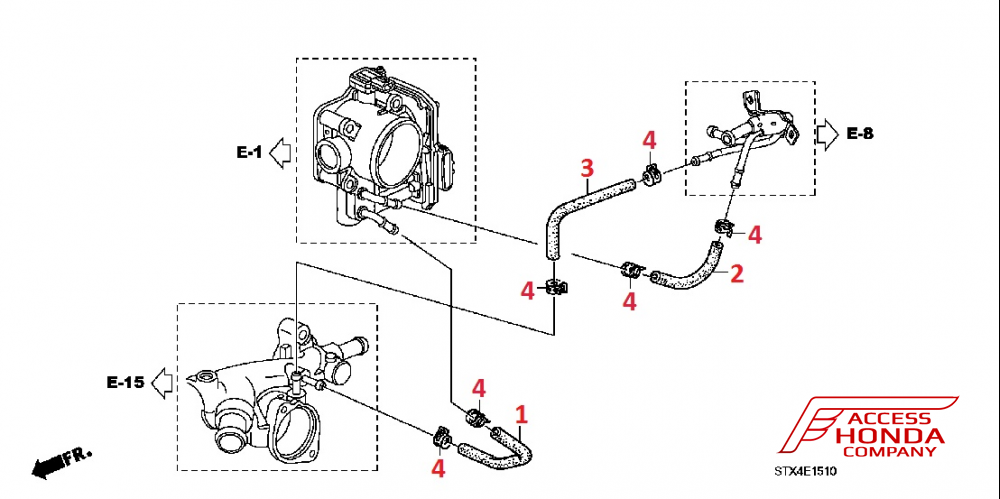 Патрубки охлаждения для Acura MDX 2 Патрубки охлаждения для Acura MDX 2