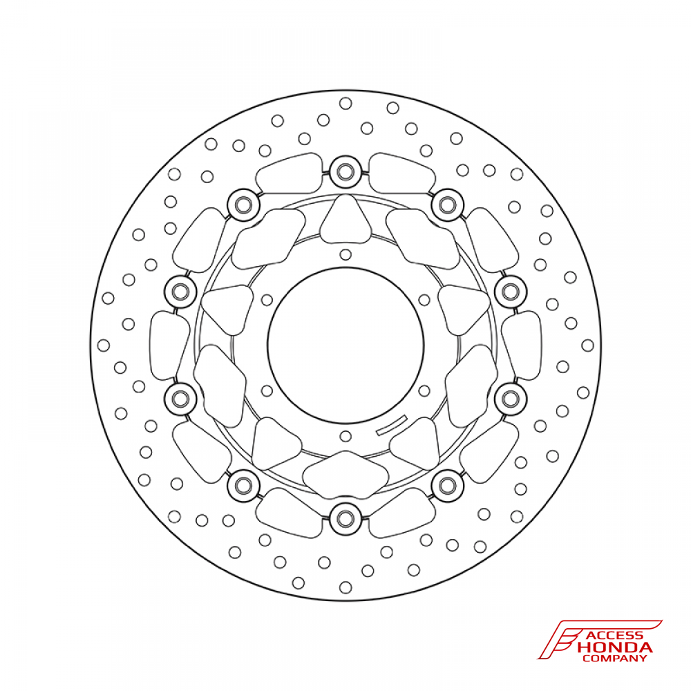 Передний тормозной диск Brembo® Serie Oro для мотоцикла Honda Передний тормозной диск Brembo® Serie Oro для мотоцикла Honda
