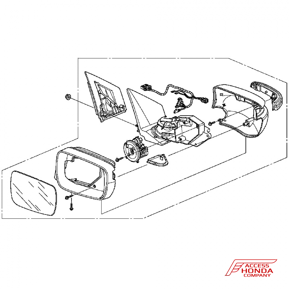 Правое зеркало для Acura MDX II 2007-09 Правое зеркало для Acura MDX II 2007-09
