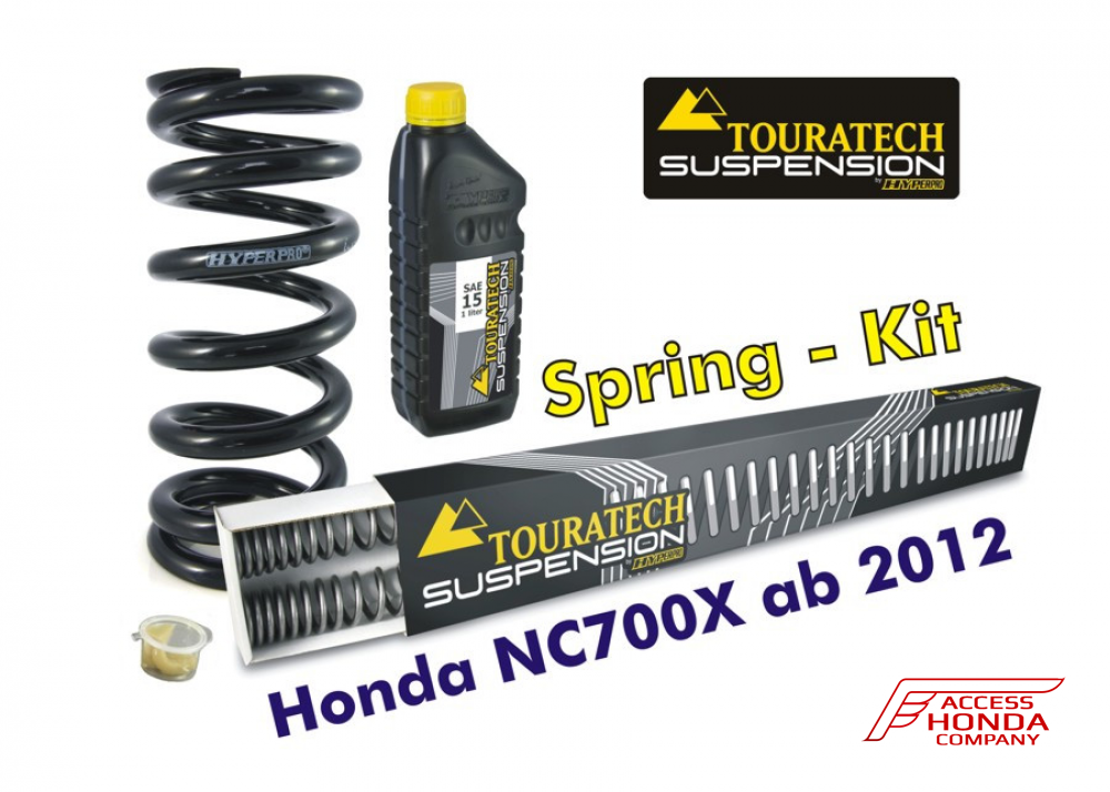 Комплект прогрессивных пружин Touratech в вилку и задний амортизатор (Стандартная высота) для мотоцикла Honda NC700X Комплект прогрессивных пружин Touratech в вилку и задний амортизатор (Стандартная высота) для мотоцикла Honda NC700X