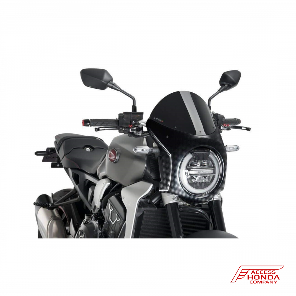 Передний обтекатель (Carbon) с ветровым стеклом Puig для Honda CB650R 2019- / CB1000R 2018- Передний обтекатель (Carbon) с ветровым стеклом Puig для Honda CB650R 2019- / CB1000R 2018-