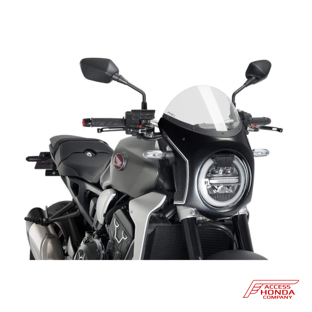 Передний обтекатель (Carbon) с ветровым стеклом Puig для Honda CB650R 2019- / CB1000R 2018- Передний обтекатель (Carbon) с ветровым стеклом Puig для Honda CB650R 2019- / CB1000R 2018-