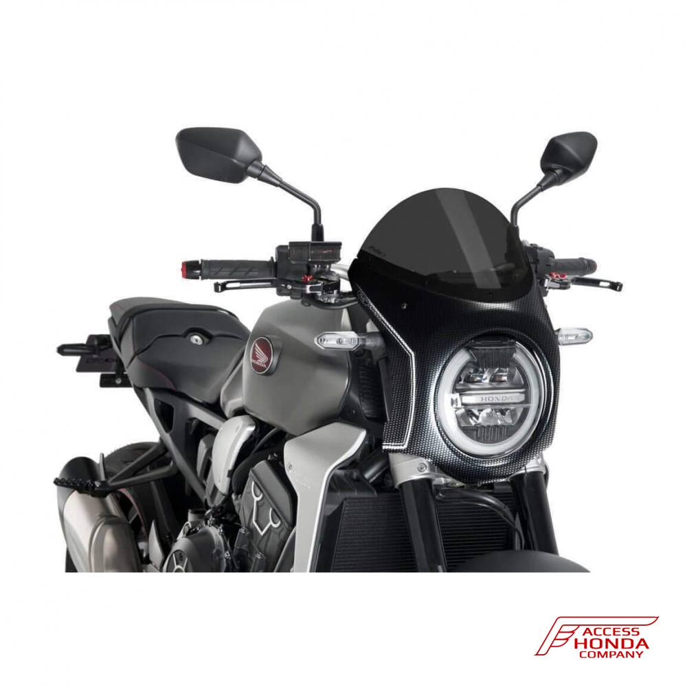Передний обтекатель (Carbon) с ветровым стеклом Puig для Honda CB650R 2019- / CB1000R 2018- Передний обтекатель (Carbon) с ветровым стеклом Puig для Honda CB650R 2019- / CB1000R 2018-