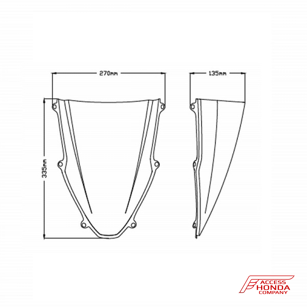Ветровое стекло Puig для Honda CBR1000RR-R 2020- Ветровое стекло Puig для Honda CBR1000RR-R 2020-
