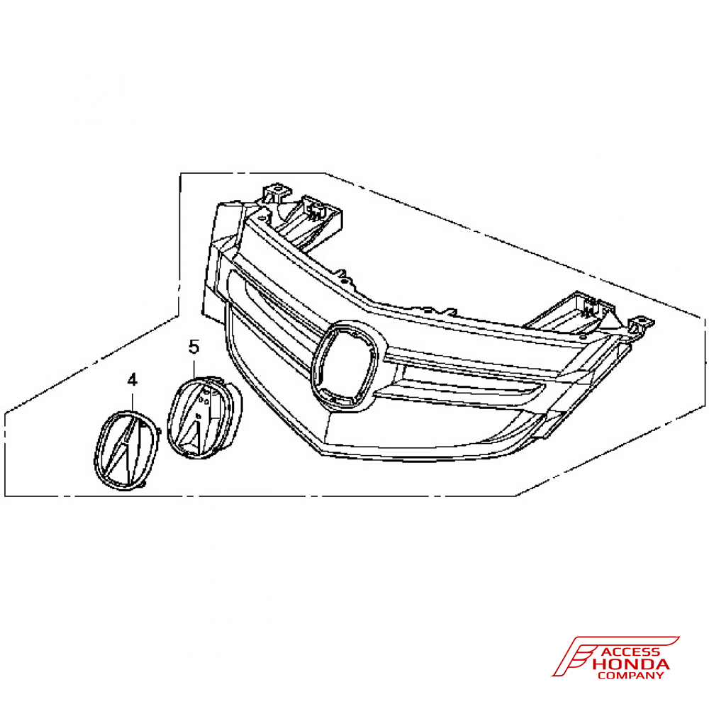 Решётка радиатора для Acura MDX II 2007-09 Решётка радиатора для Acura MDX II 2007-09