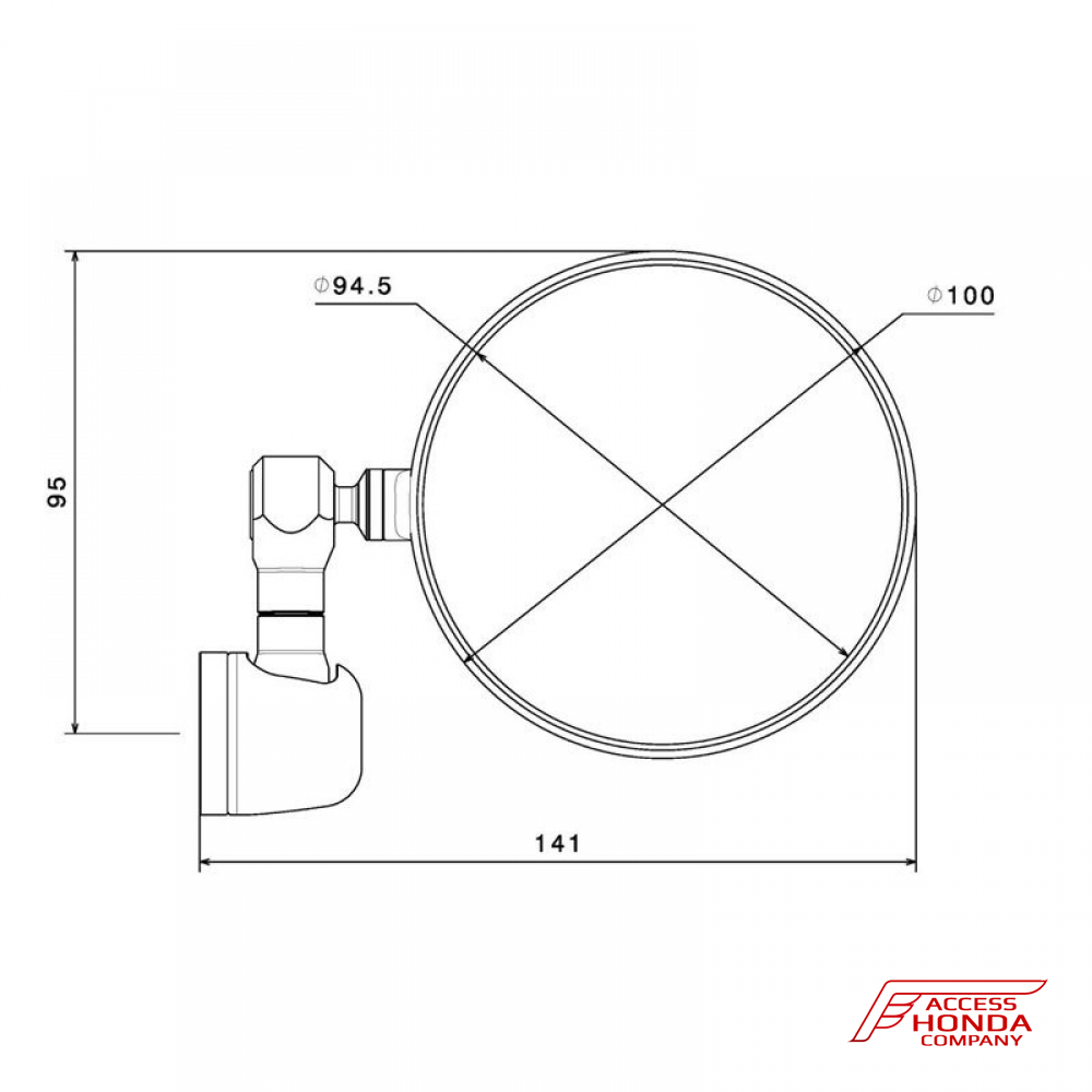 Зеркало Rizoma SPY-R Ø 94.5 (mm) Зеркало Rizoma SPY-R Ø 94.5 (mm)