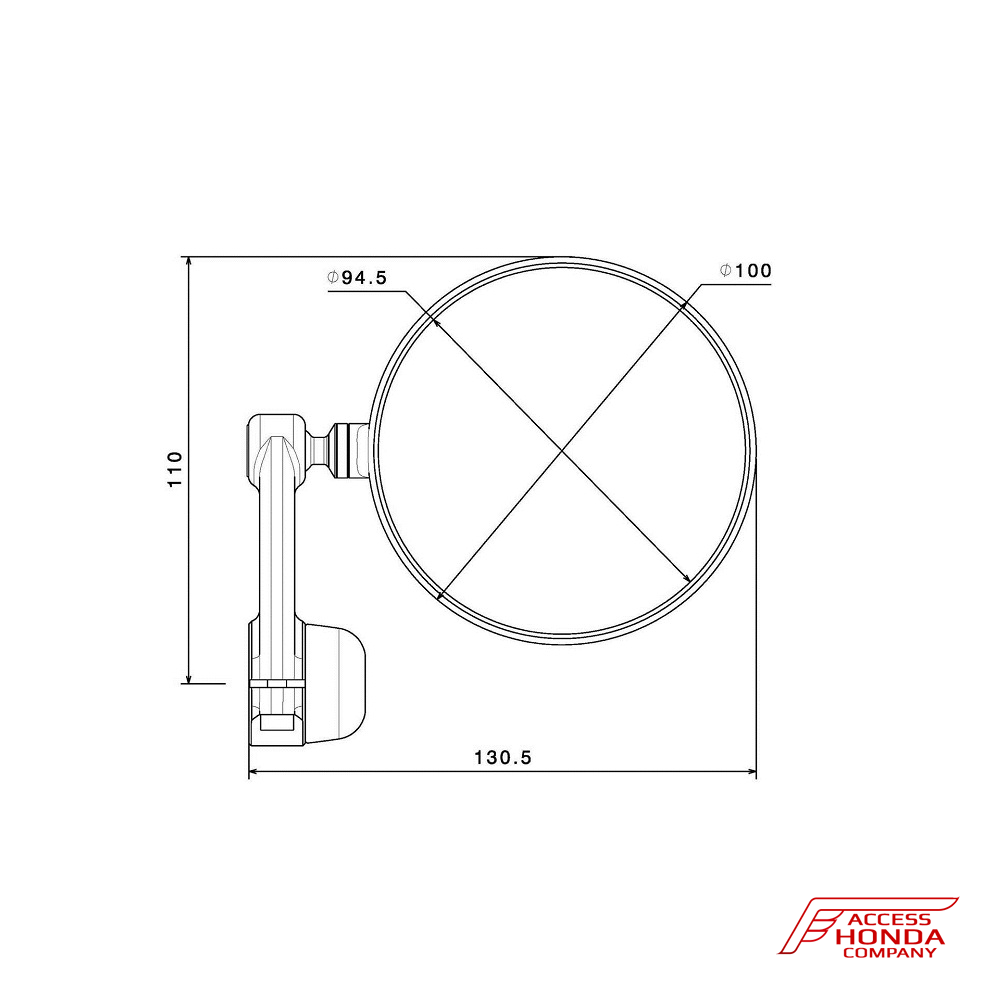 Зеркало Rizoma SPY-ARM Ø 94.5 (mm) Зеркало Rizoma SPY-ARM Ø 94.5 (mm)
