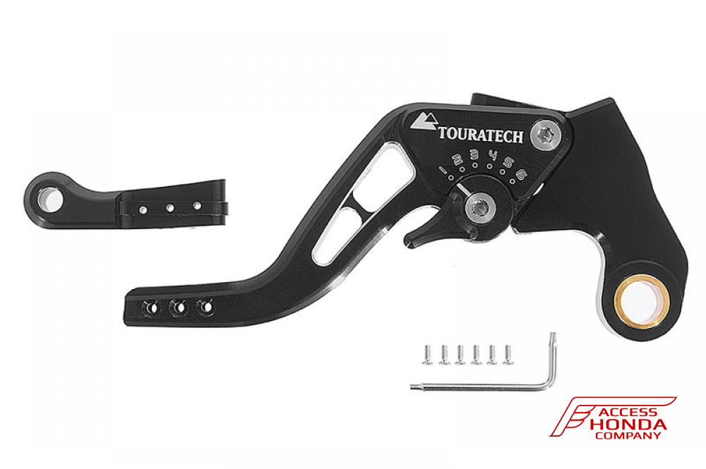 Комплект регулируемых укороченных рычагов Touratech (черные) для мотоцикла Honda CRF1000L Africa Twin Комплект регулируемых укороченных рычагов Touratech (черные) для мотоцикла Honda CRF1000L Africa Twin