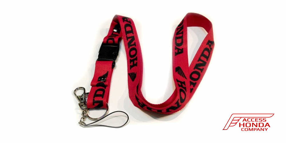 Шнурок для ключей Honda красно-чёрный Шнурок для ключей Honda красно-чёрный