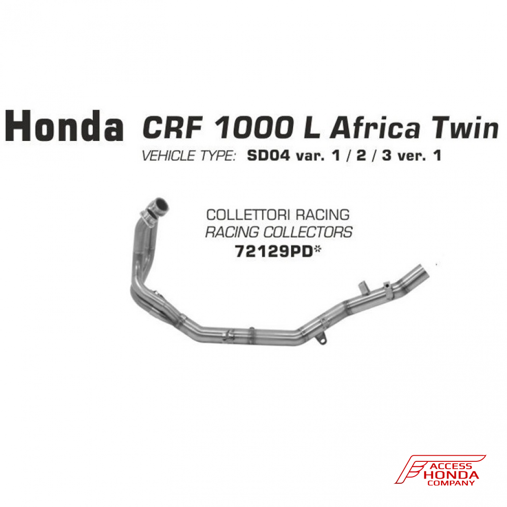 Гоночный коллектор (штаны глушителя прямотока) ARROW для мотоцикла Honda CRF1000L Africa Twin 2015-2016 Гоночный коллектор (штаны глушителя прямотока) ARROW для мотоцикла Honda CRF1000L Africa Twin 2015-2016