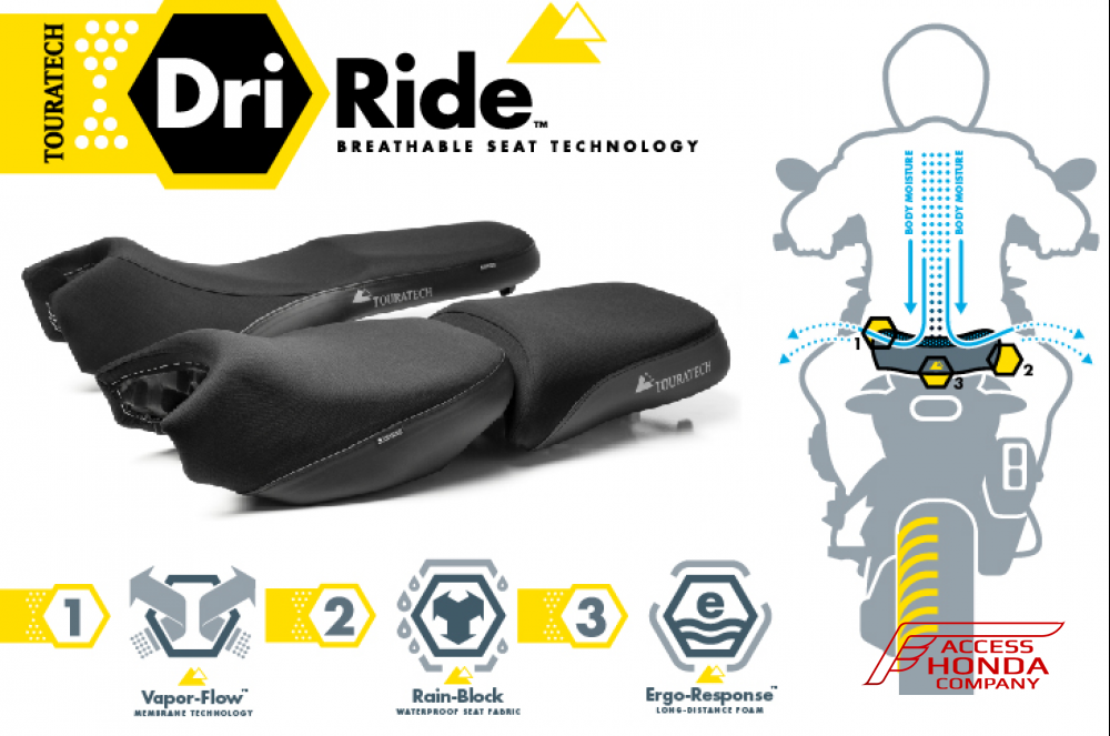 Завышенное сиденье Touratech DriRide (+2 см) для мотоцикла Honda VFR1200X/XD Завышенное сиденье Touratech DriRide (+2 см) для мотоцикла Honda VFR1200X/XD