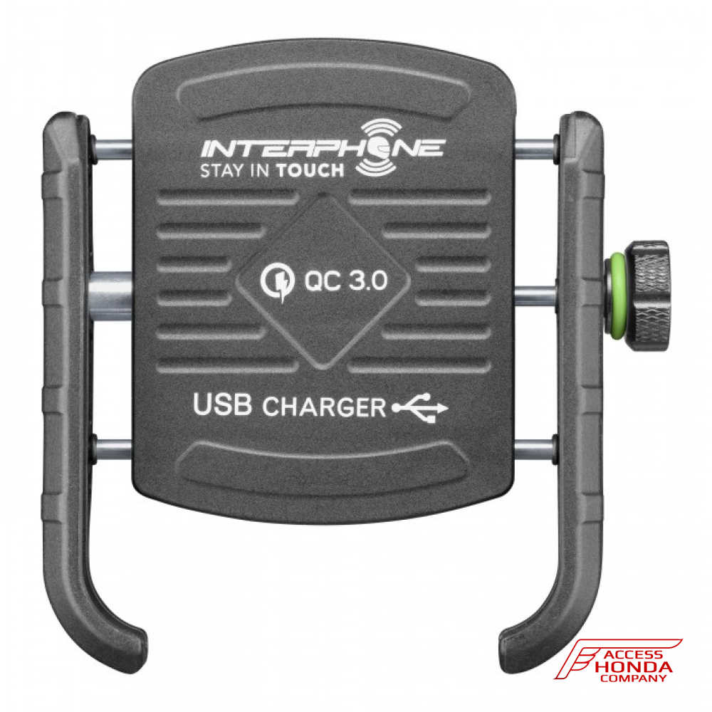 Универсальный держатель для телефона с зарядкой USB INTERPHONE SMMOTOCRABUSB с креплением на руль Универсальный держатель для телефона с зарядкой USB INTERPHONE SMMOTOCRABUSB с креплением на руль