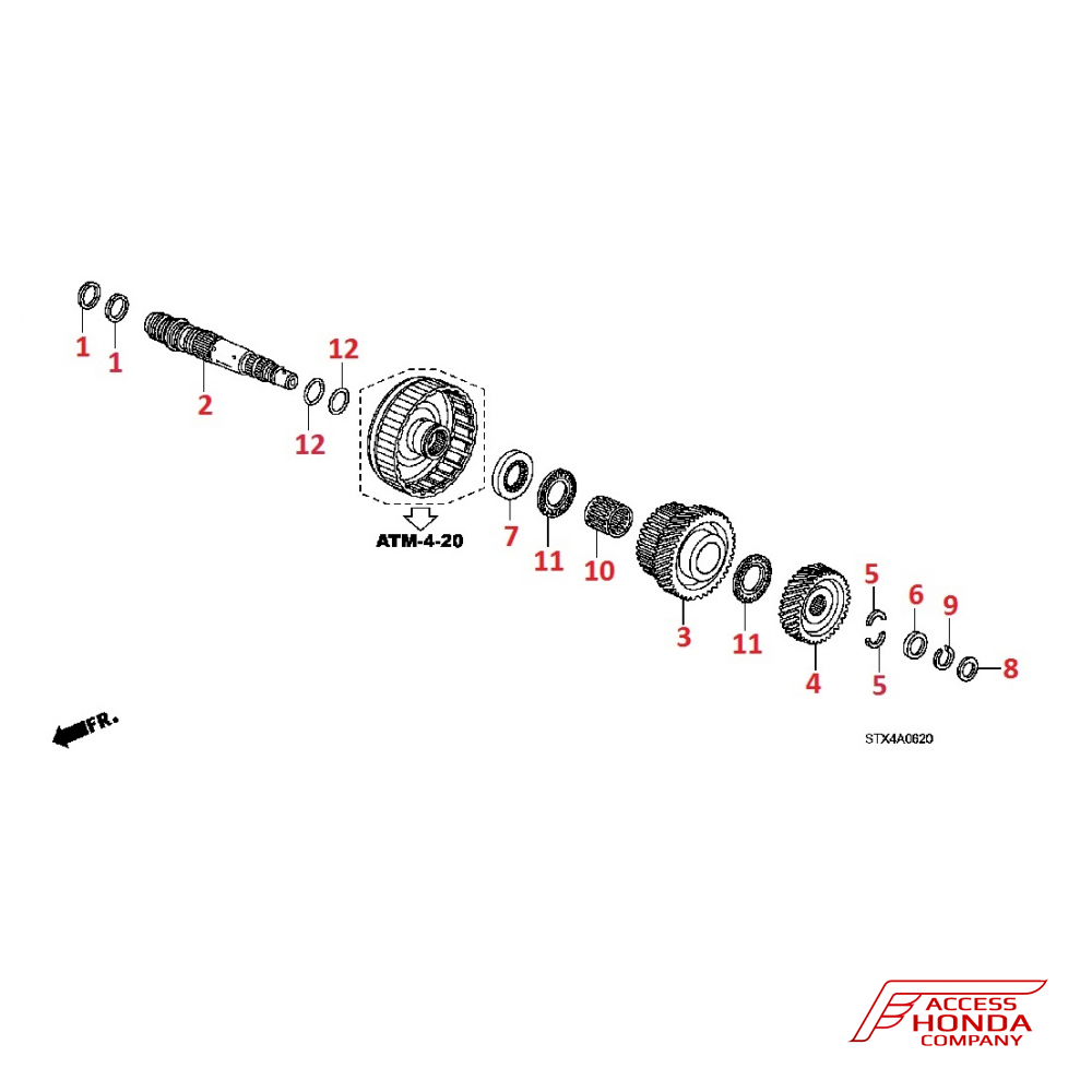 Третий вал АКПП для Acura MDX 2 Третий вал АКПП для Acura MDX 2