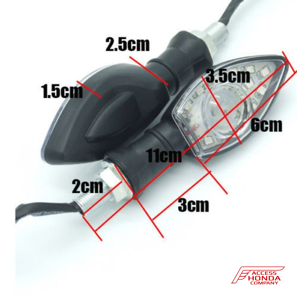 Универсальные светодиодные поворотники для мотоцикла Honda (2 шт.) Универсальные светодиодные поворотники для мотоцикла Honda (2 шт.)