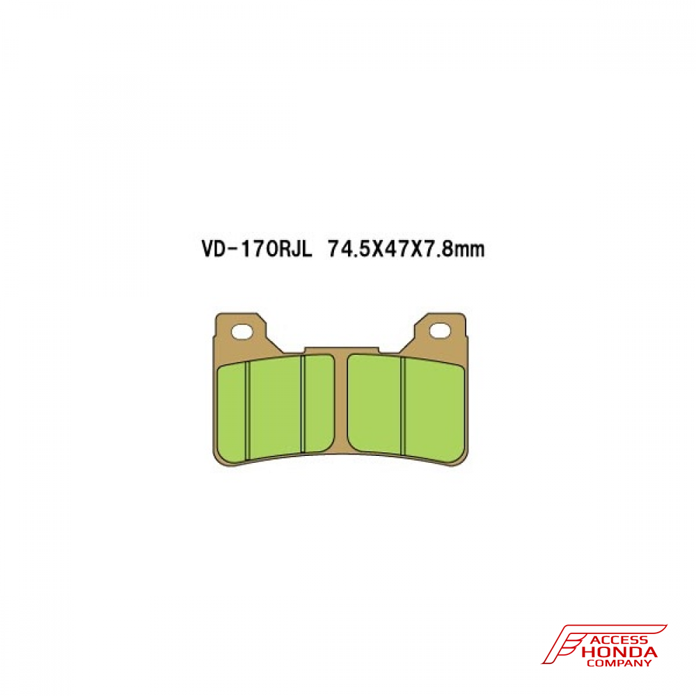 Тормозные колодки VESRAH VD 170RJL для мотоциклов Honda Тормозные колодки VESRAH VD 170RJL для мотоциклов Honda