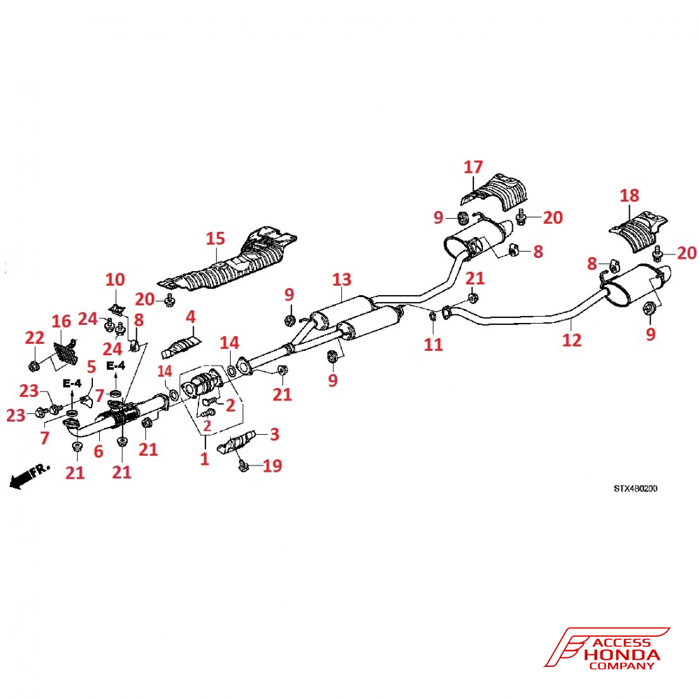 Выхлопная система для Acura MDX 2 Выхлопная система для Acura MDX 2