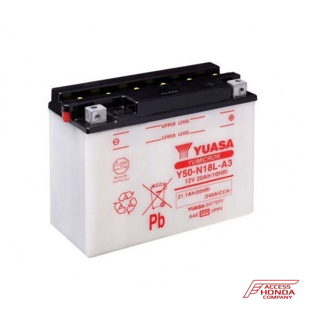 Оригинальная аккумуляторная батарея Honda (Yuasa Y50-N18L-A3) Оригинальная аккумуляторная батарея Honda (Yuasa Y50-N18L-A3)
