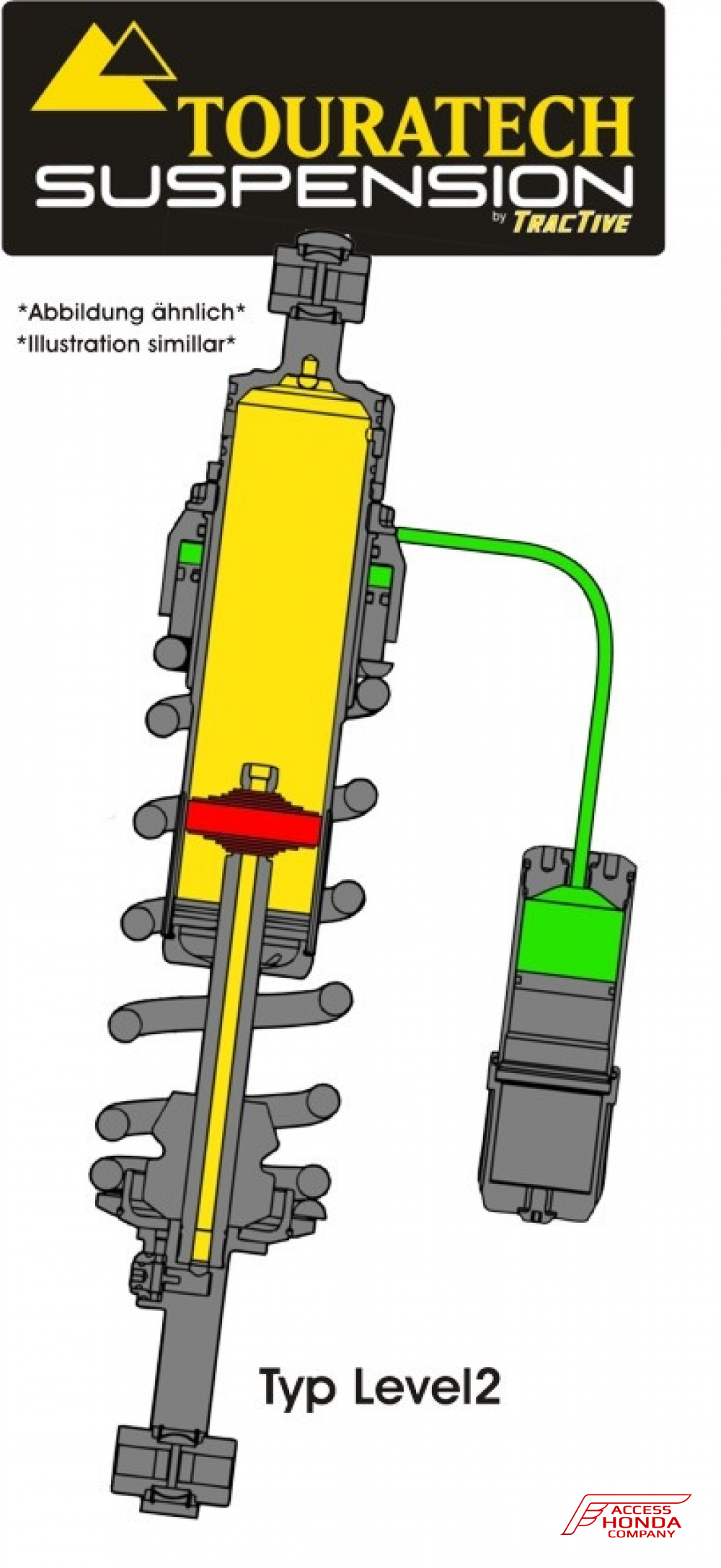 Задняя прогрессивная подвеска Touratech level 2 для мотоцикла Honda Africa Twin Задняя прогрессивная подвеска Touratech level 2 для мотоцикла Honda Africa Twin