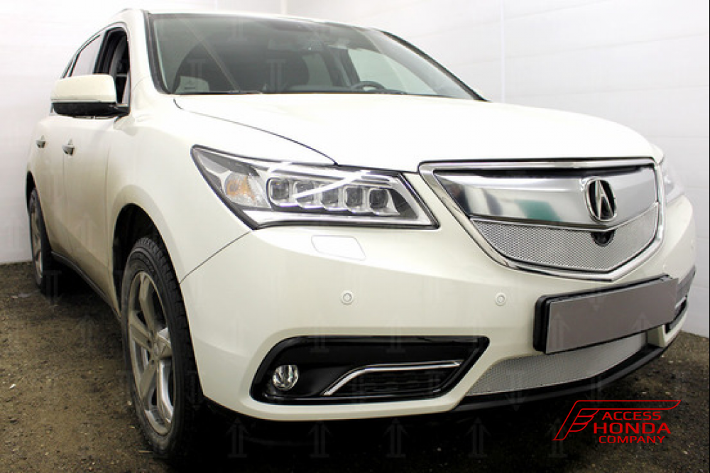 Защита нижней решетки радиатора Strelka (хром) для Acura MDX III Защита нижней решетки радиатора Strelka (хром) для Acura MDX III