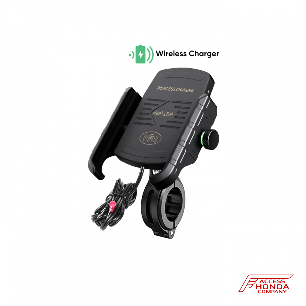Зажим телефона на руль Deelife с беспроводной зарядкой (ZM8W) Зажим телефона на руль Deelife с беспроводной зарядкой (ZM8W)